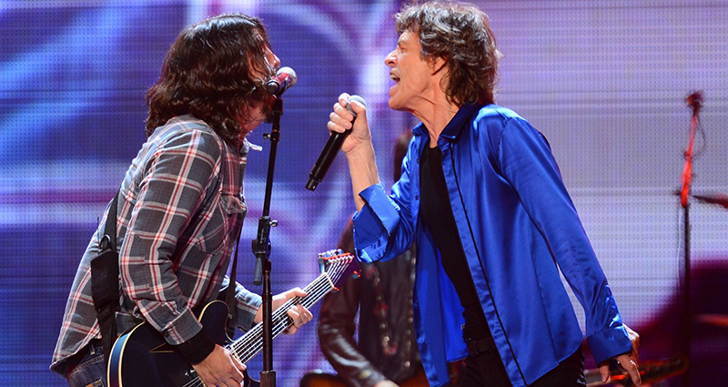 Mick Jagger and Dave Grohl